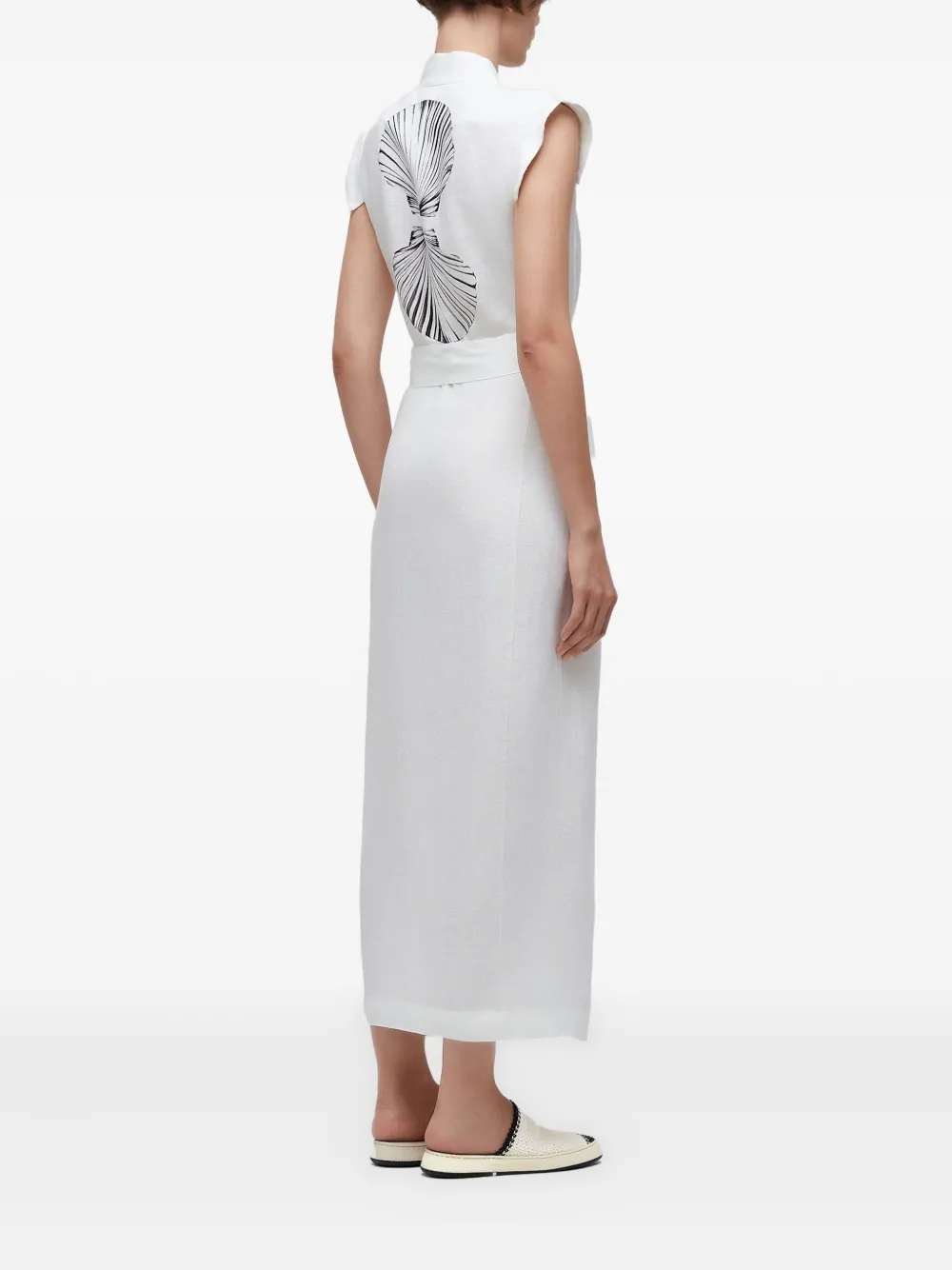 Osklen Concha Duo Wrap Maxi Dress In White