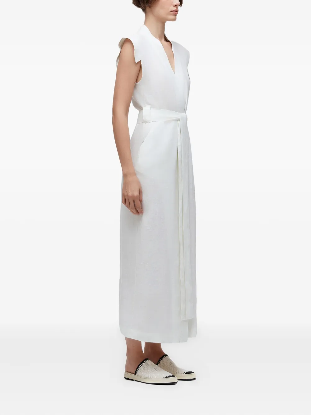 Osklen Concha Duo Wrap Maxi Dress In White