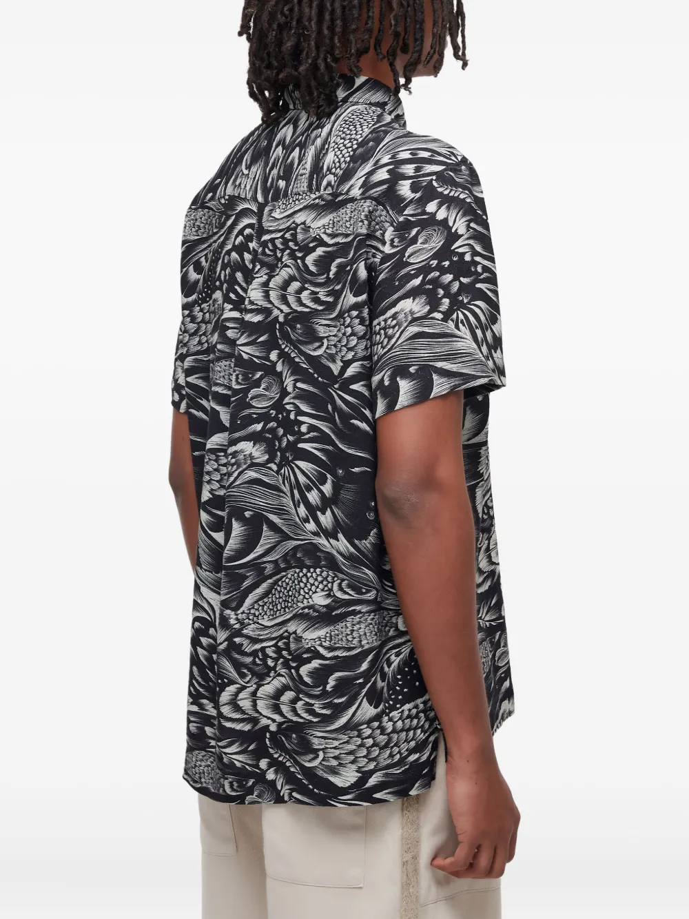 Osklen Abstract-pattern Print Short-sleeve Shirt In Black