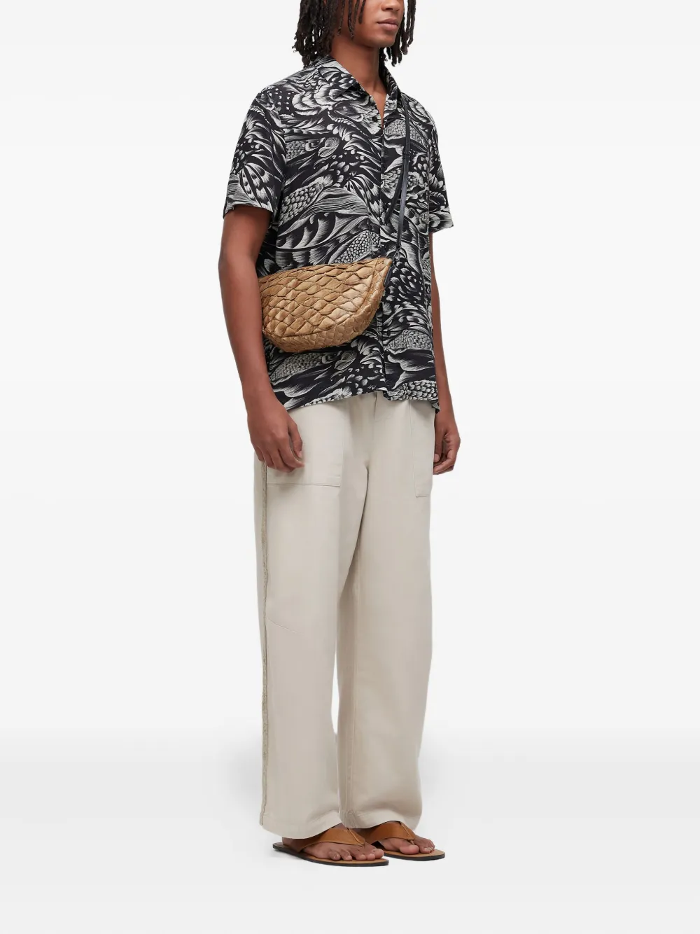 Osklen Abstract-pattern Print Short-sleeve Shirt In Black