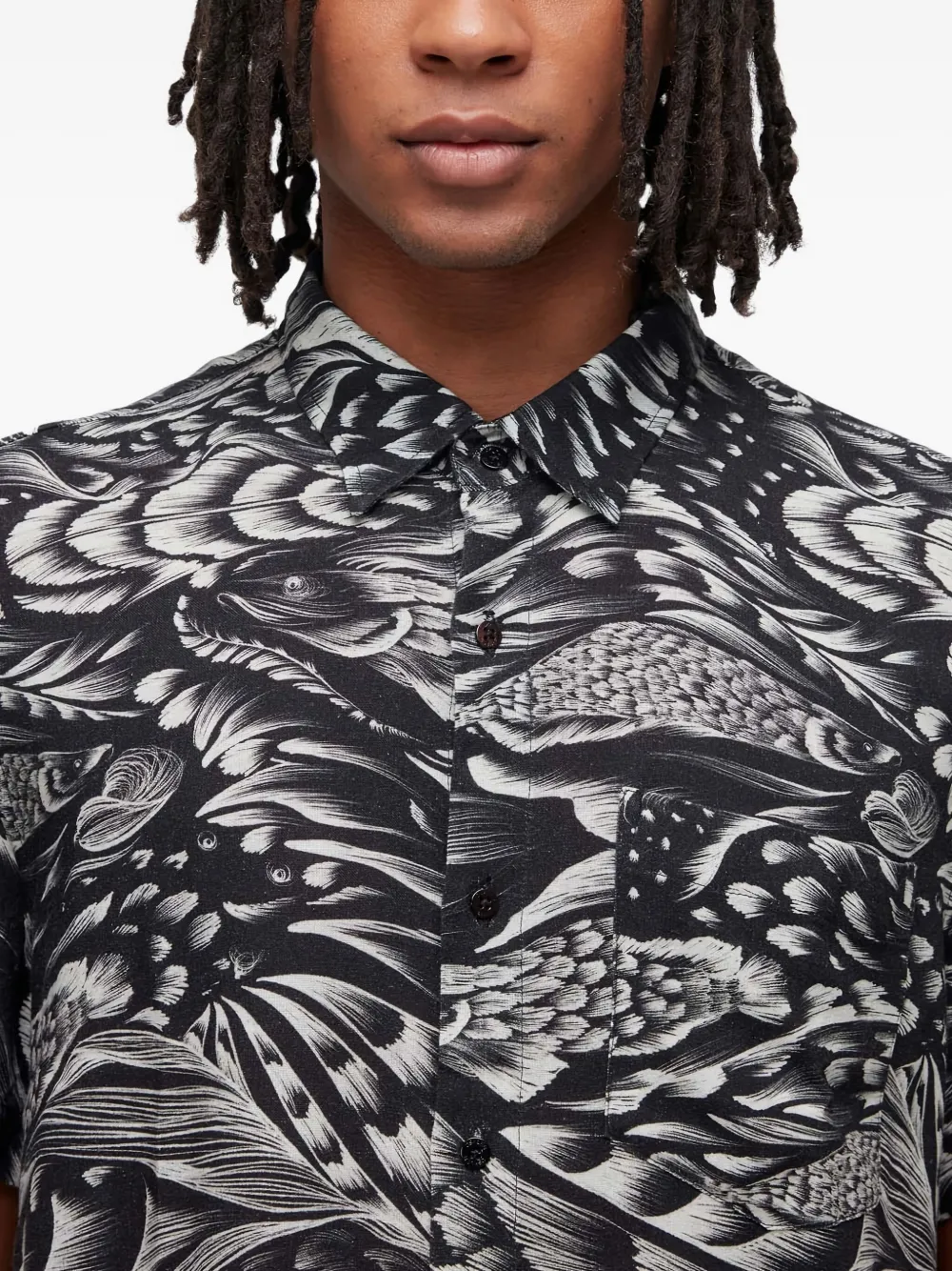 Osklen Abstract-pattern Print Short-sleeve Shirt In Black