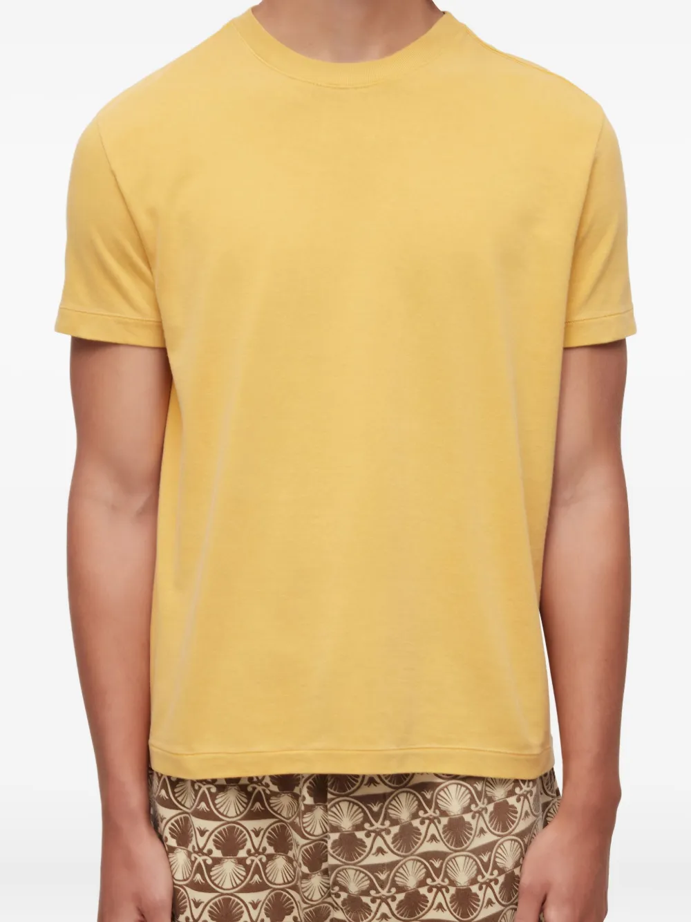 Osklen Crew-neck Cotton T-shirt In Yellow