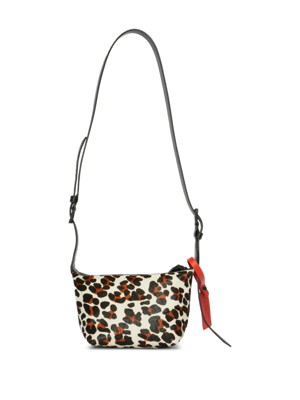  Osklen Small Leopard-print Leather Shoulder Bag - White 