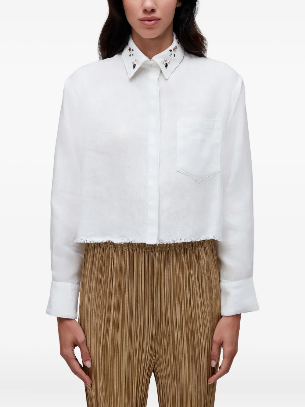 Osklen Embellished-collar Shirt In White
