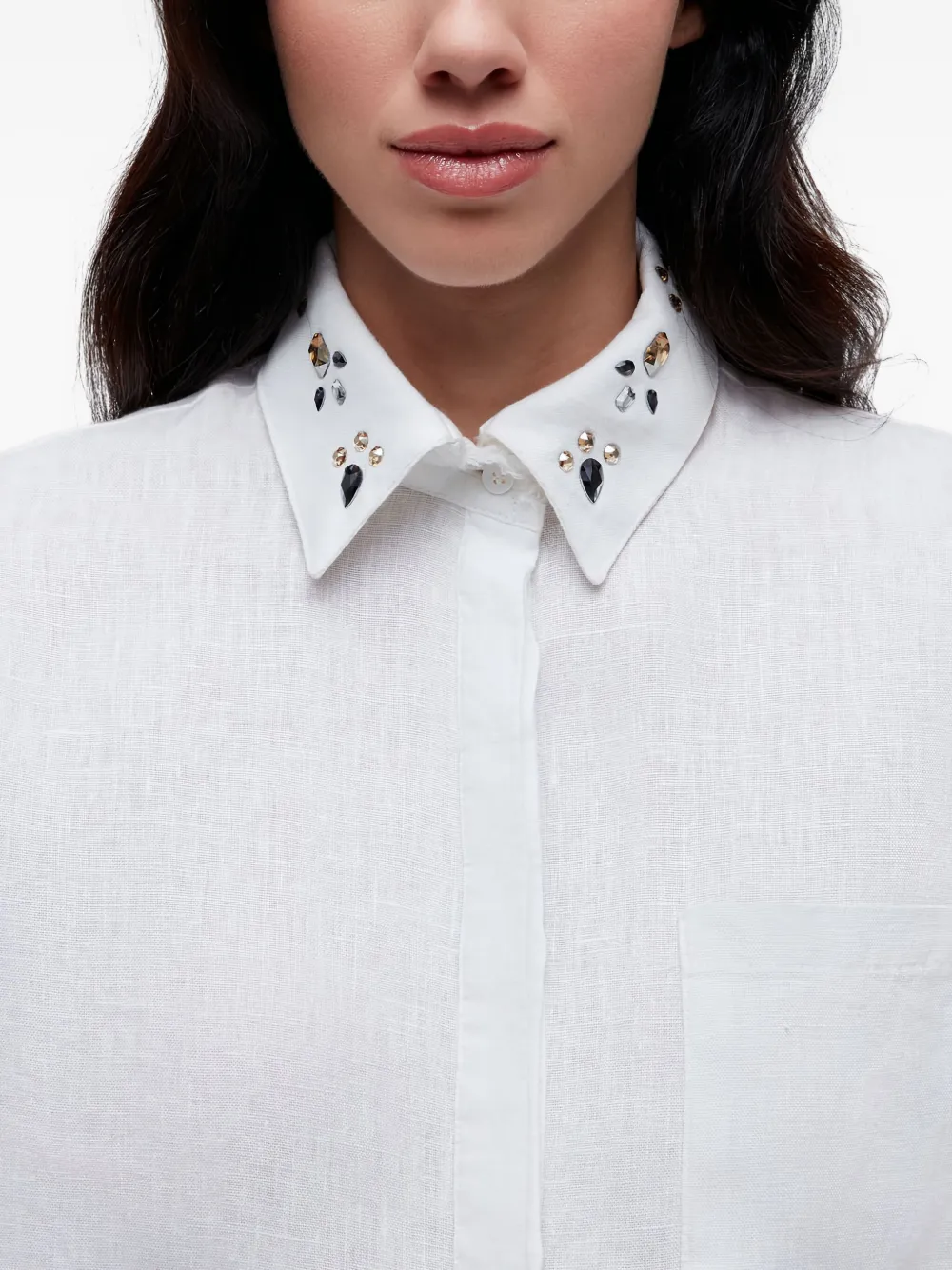 Osklen Blouse met verfraaide kraag Wit