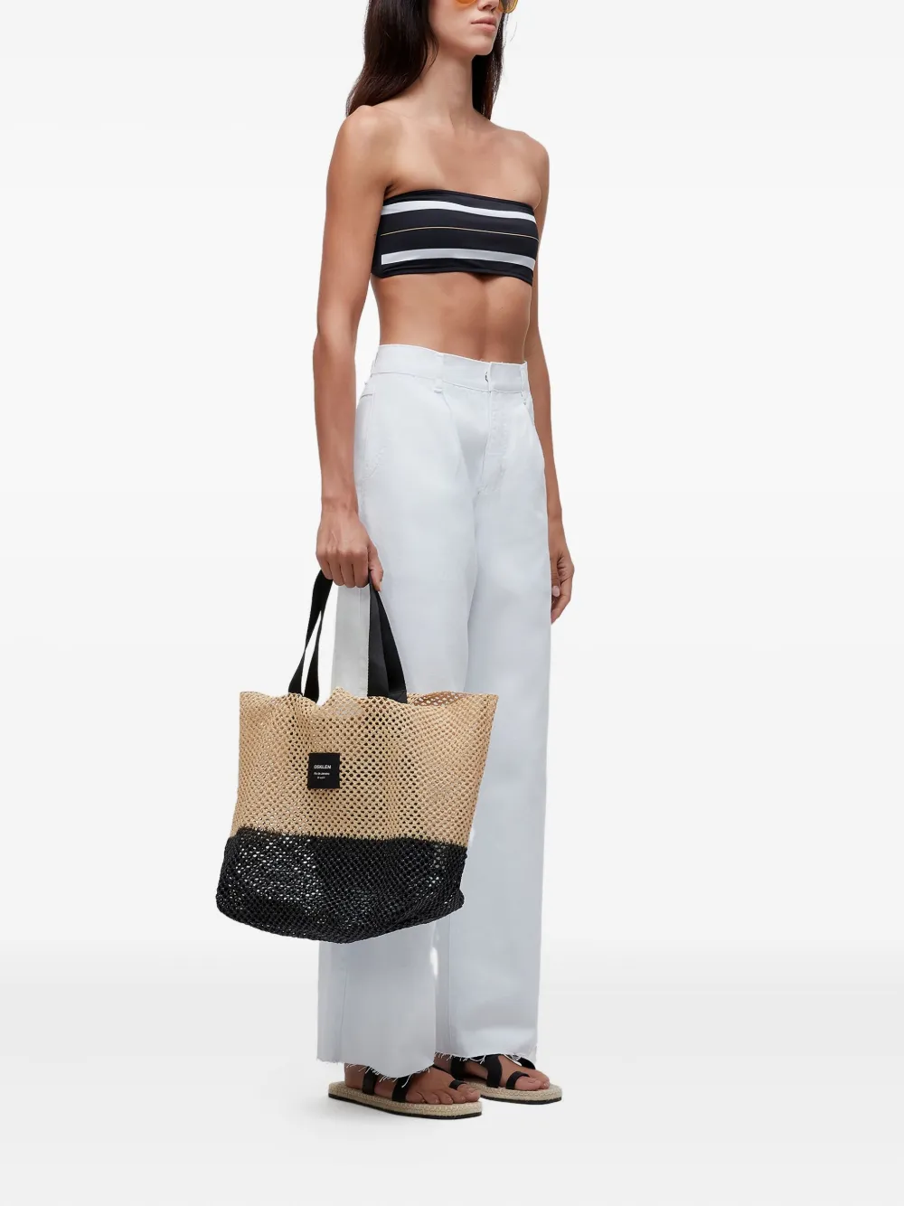 Osklen Pleated Frayed Trousers In White