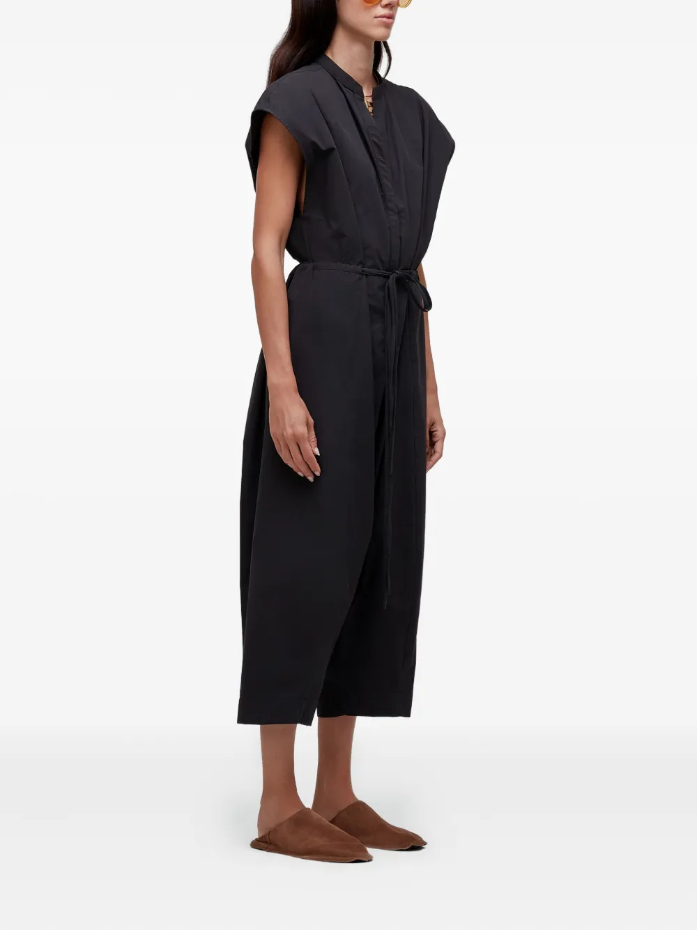 Osklen Cotton Cap-sleeve Jumpsuit In Blue