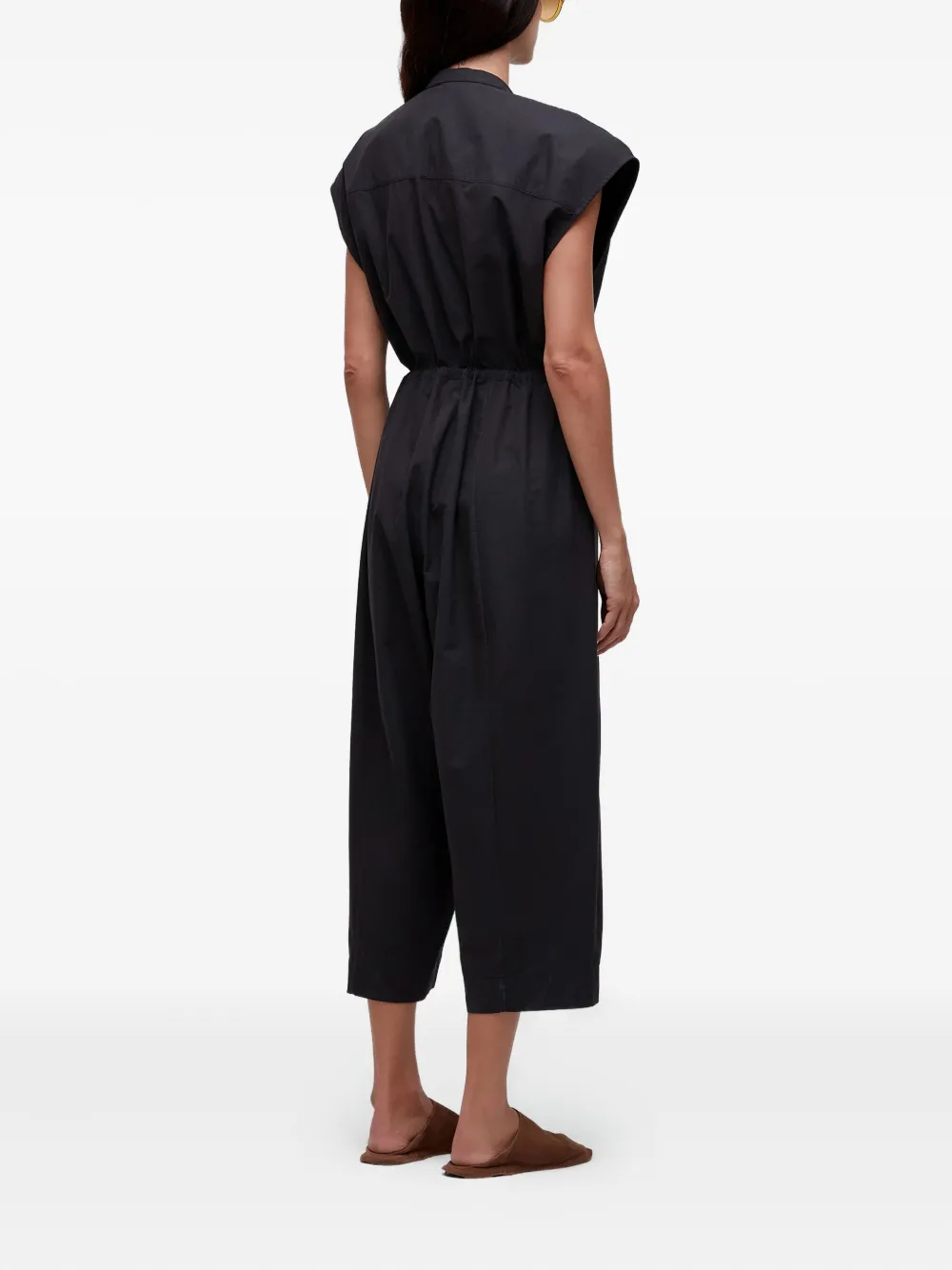 Osklen Cotton Cap-sleeve Jumpsuit In Blue