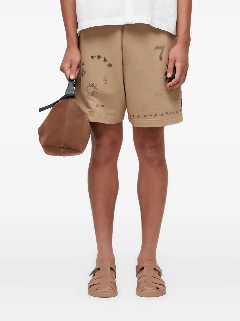 Osklen Elementos Twill-Shorts - Nude