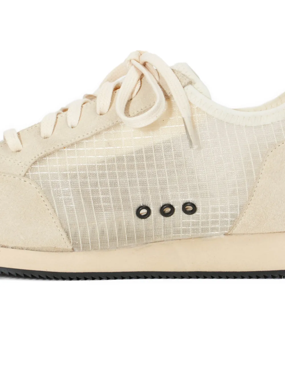 Osklen Suède low-top sneakers met mesh vlakken Beige