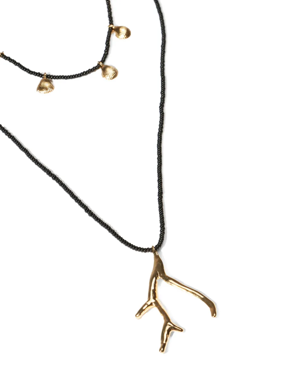 Osklen Shell-coral Necklace In Black