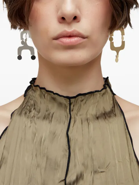 Osklen dual-tone geometric earrings
