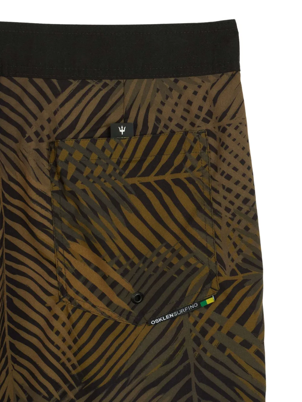 Osklen Palm-tree Print Drawstring Swim Shorts In Brown