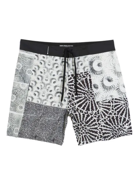 Osklen patchwork floral shorts