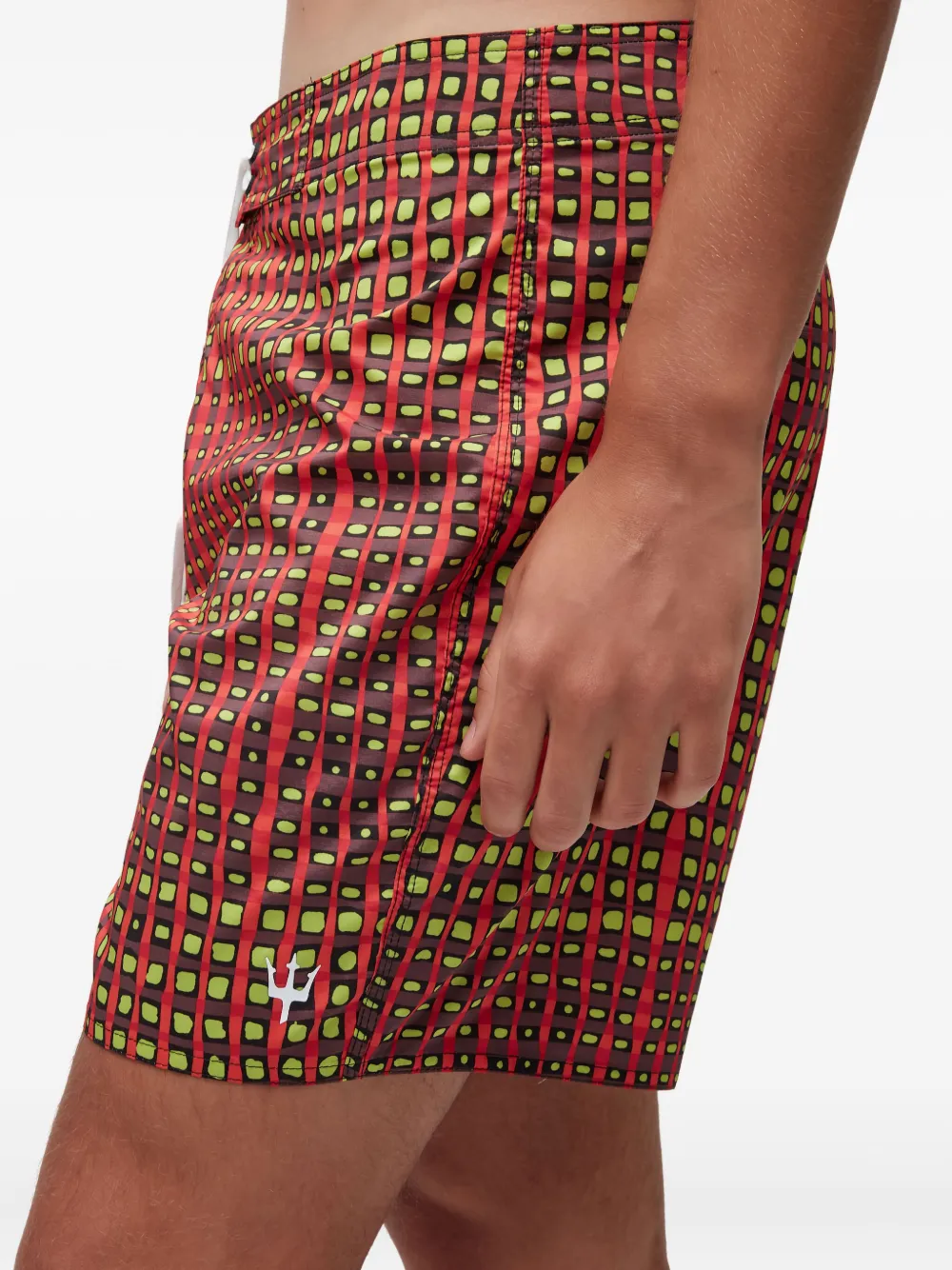 Osklen Zwembroek met geometrische print Rood