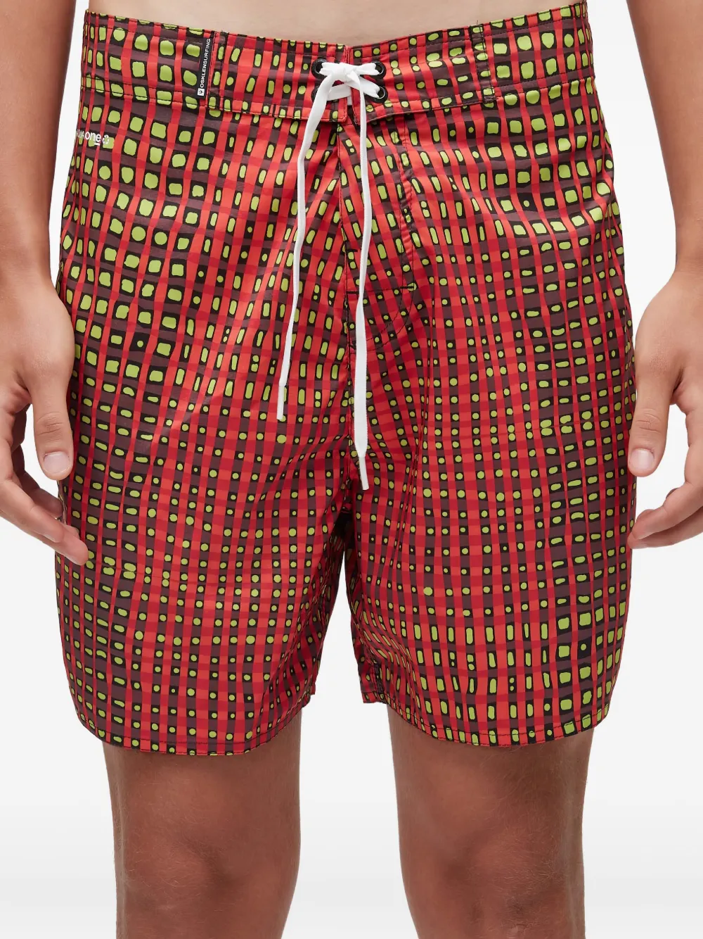 Osklen Zwembroek met geometrische print Rood