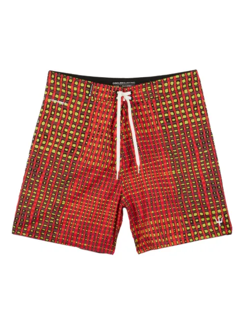 Osklen shorts de playa con motivo geométrico