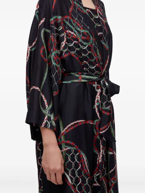 Osklen rope-print belted dress