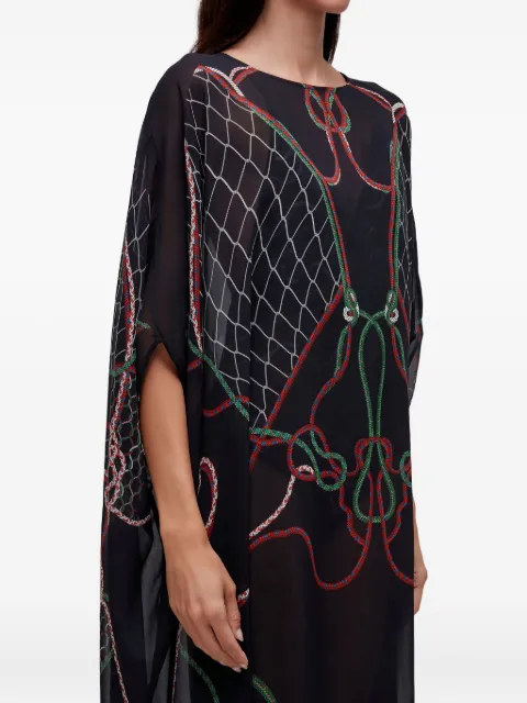 Osklen rope-print kaftan dress