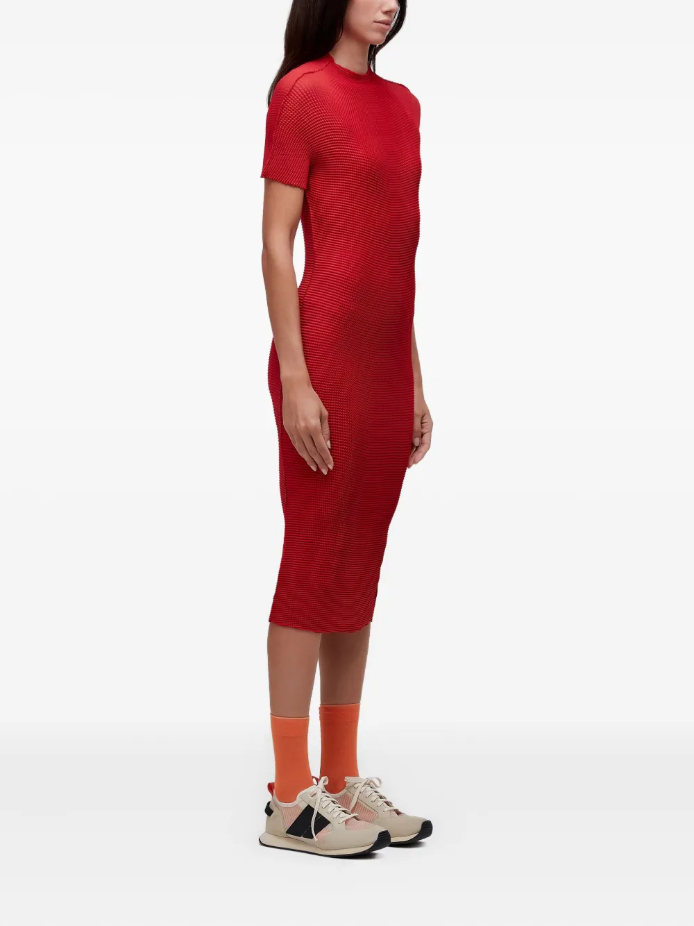 Osklen Pixel midi-jurk Rood