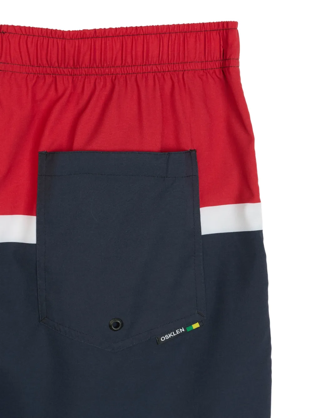 Osklen Riva driekleurige zwembroek met streep Zwart