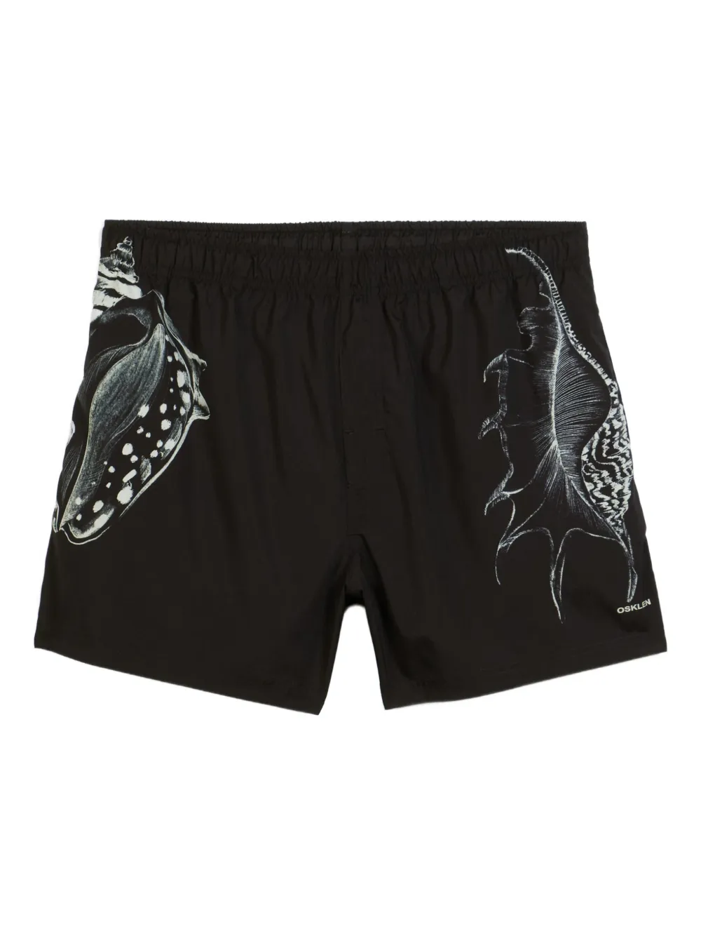 Osklen shell-print swim shorts | Black | Image 1