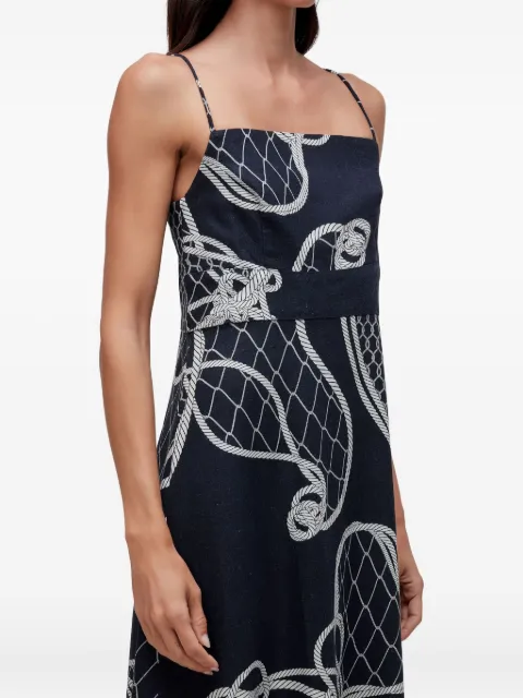 Osklen robe imprimée à détail noué