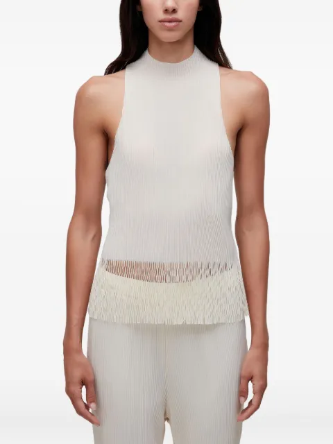 Osklen pleated raglan-neck top