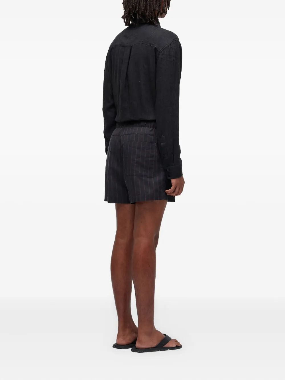 Osklen Shorts met krijtstreep en trekkoord Grijs