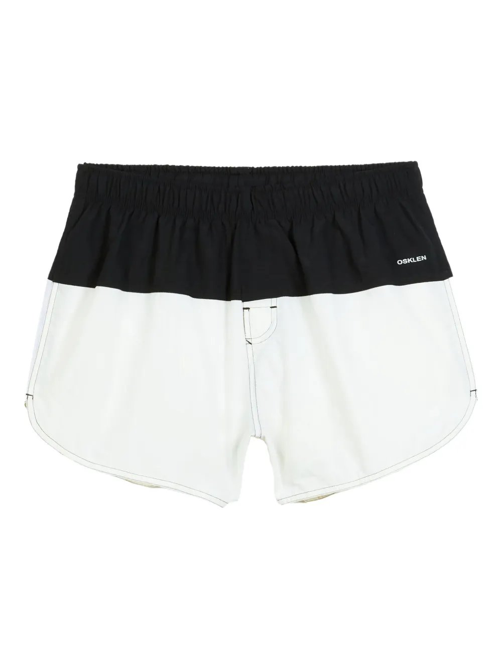 Osklen shorts de playa con diseño de dos tonos | blanco | Image 1