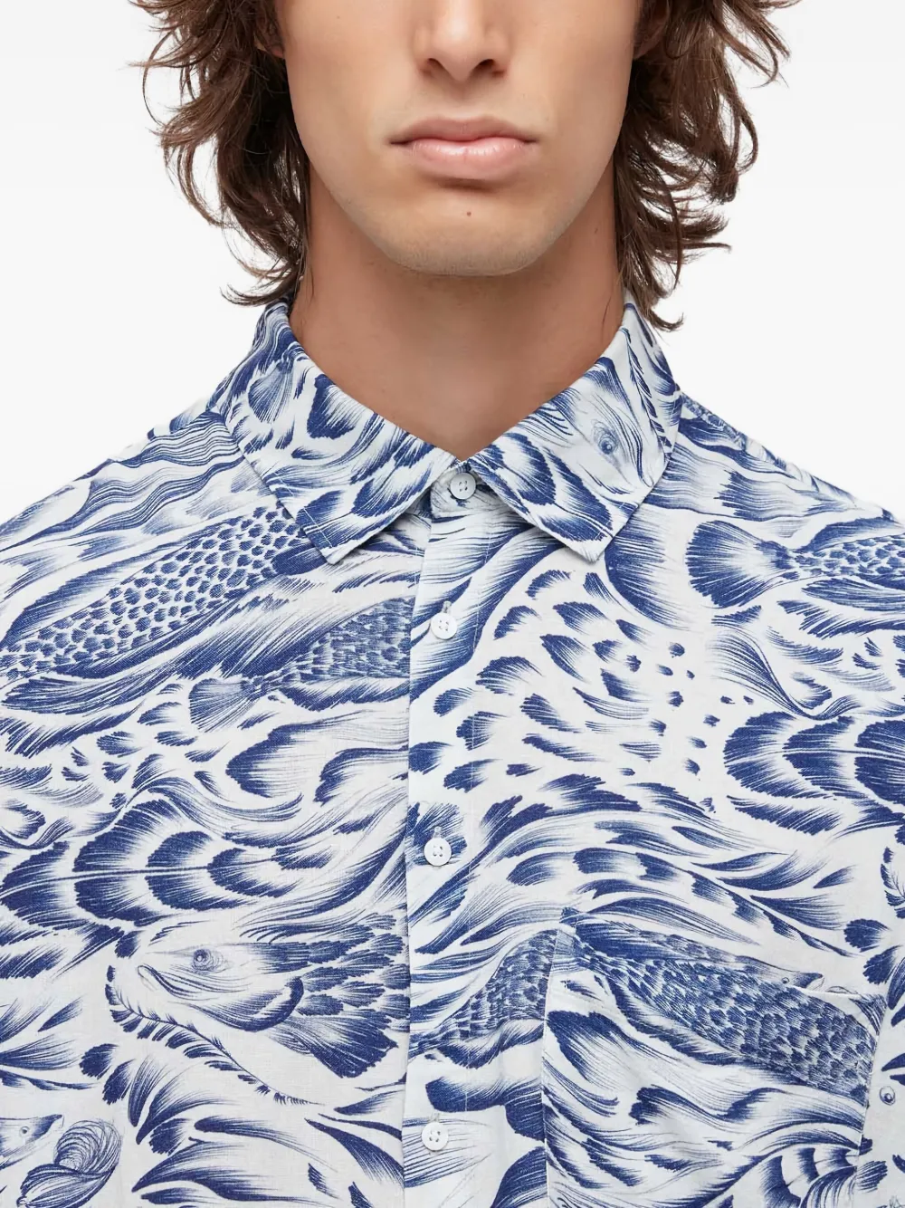 Osklen Overhemd met grafische print Wit