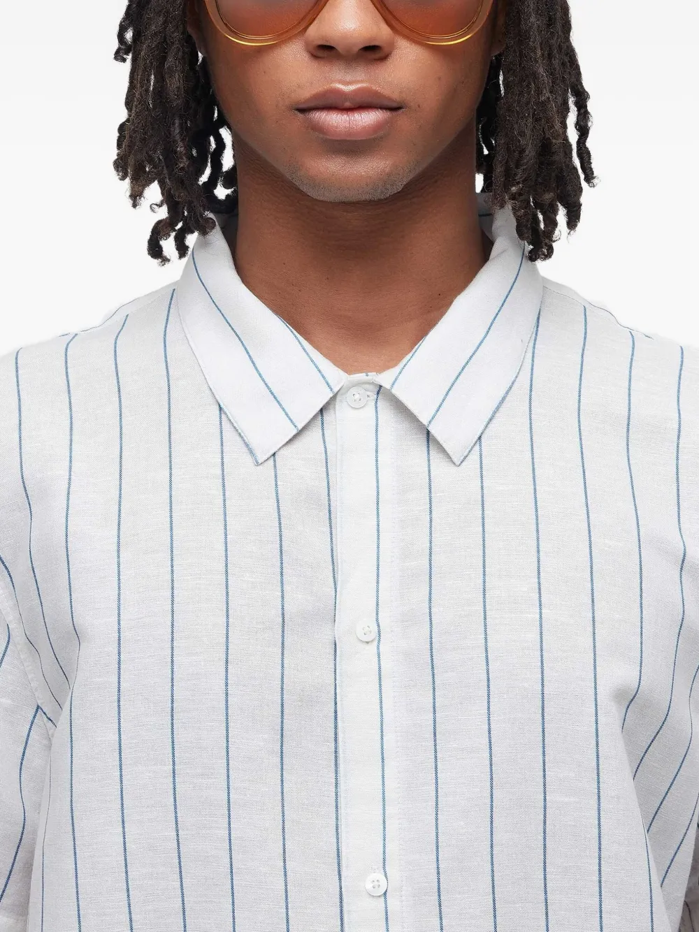 Osklen Gestreepte overhemd Wit
