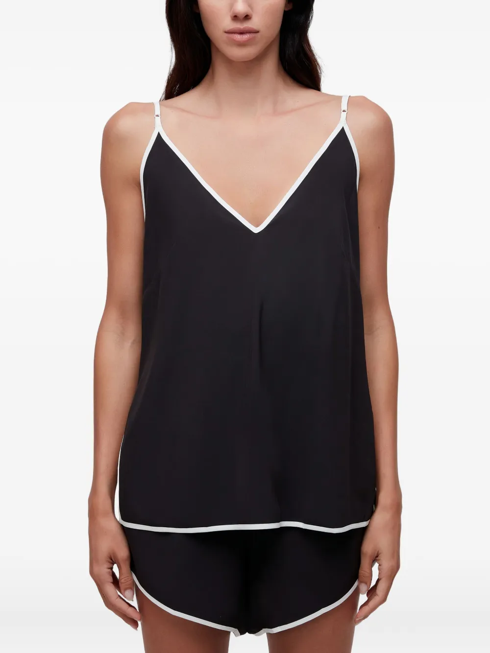Osklen bias-bound camisole top | Black | Image 1