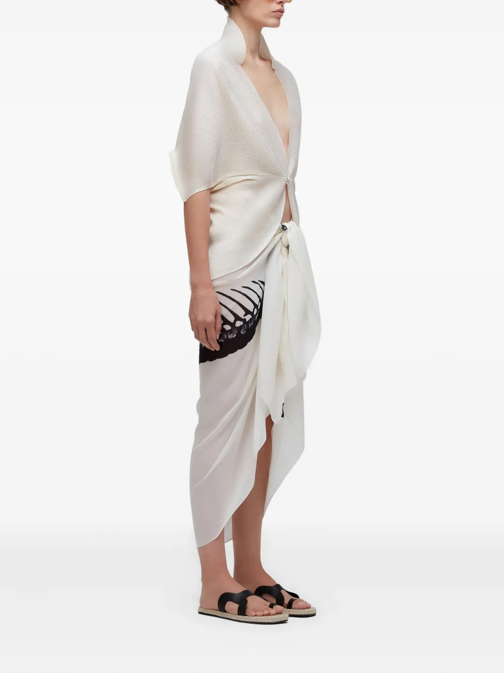 Osklen Plissé Jacket In White