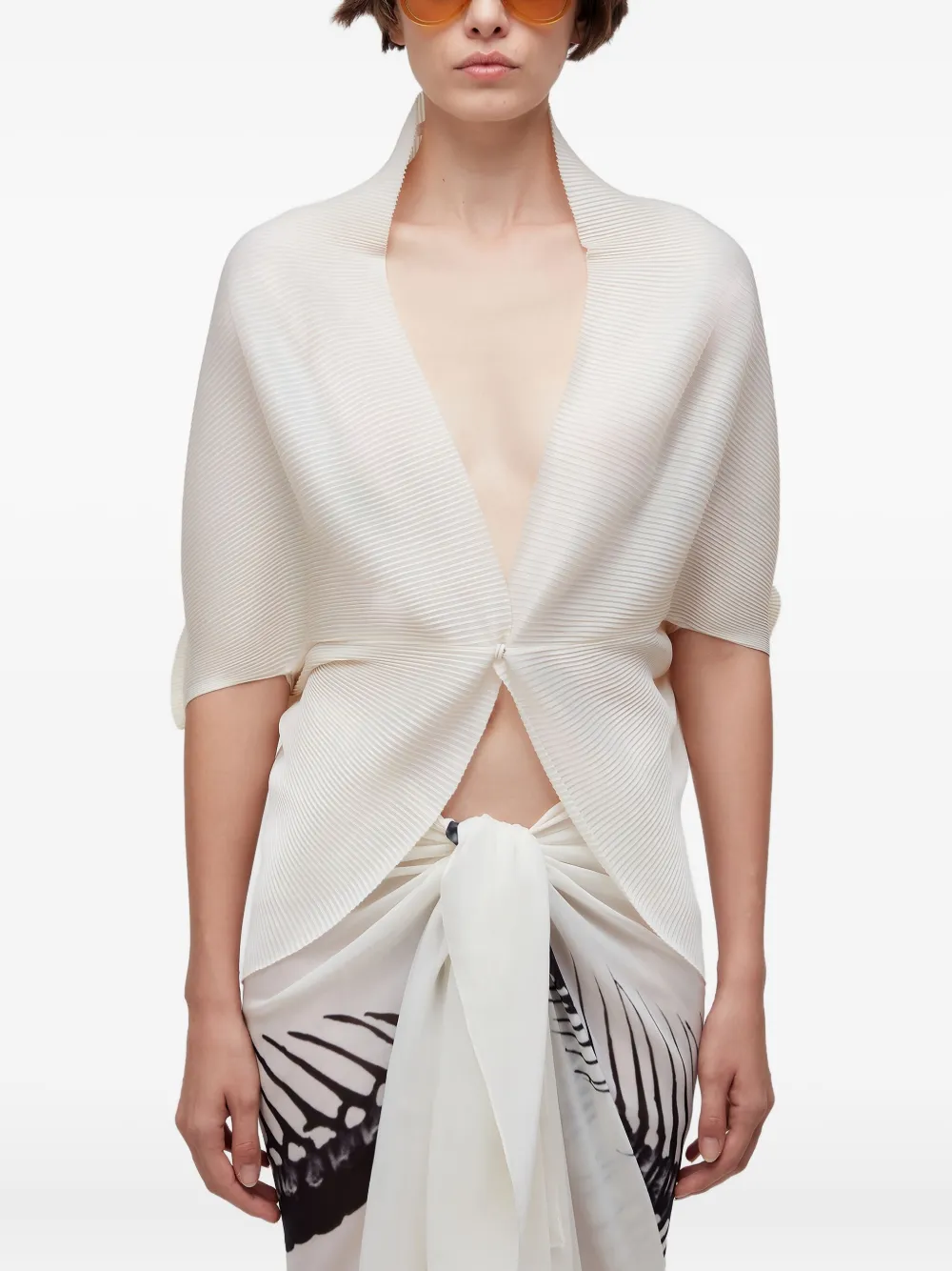 Osklen Plissé Jacket In White