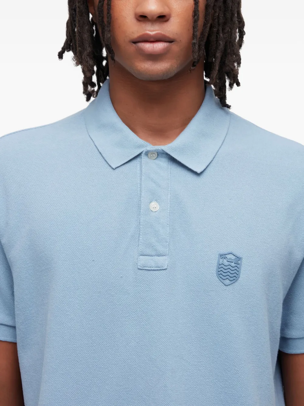 Osklen Poloshirt met logo-reliëf Blauw