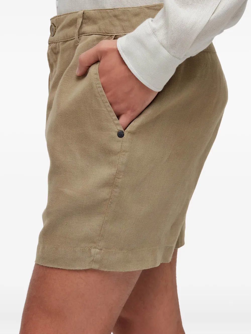 Osklen Linen Tailored Shorts In Transparent