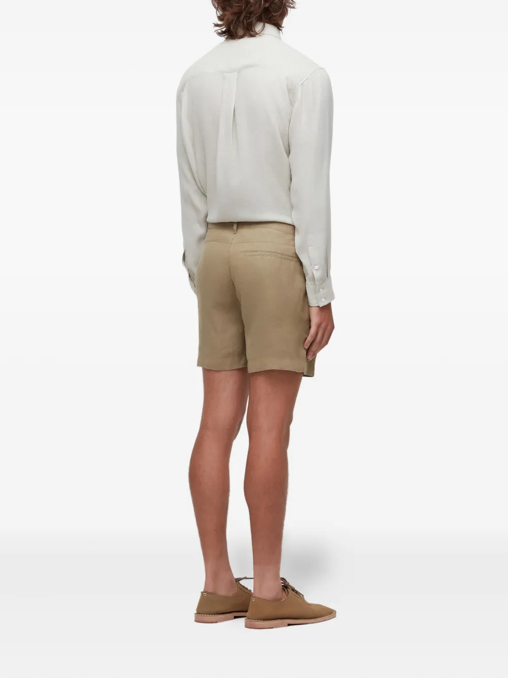 Osklen Linen Tailored Shorts In Transparent