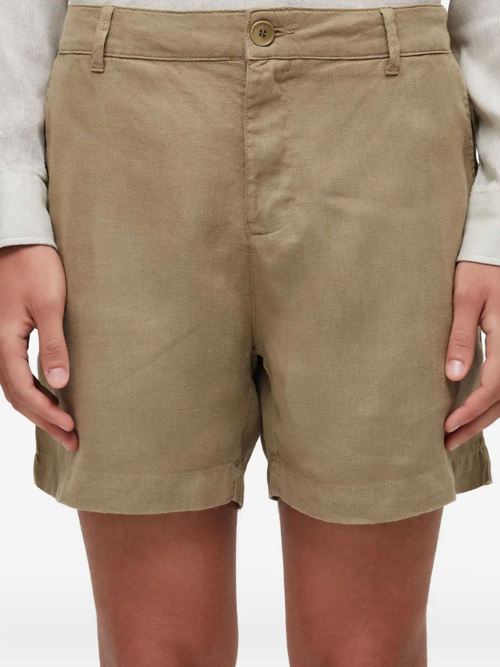 Osklen Linen Tailored Shorts In Transparent
