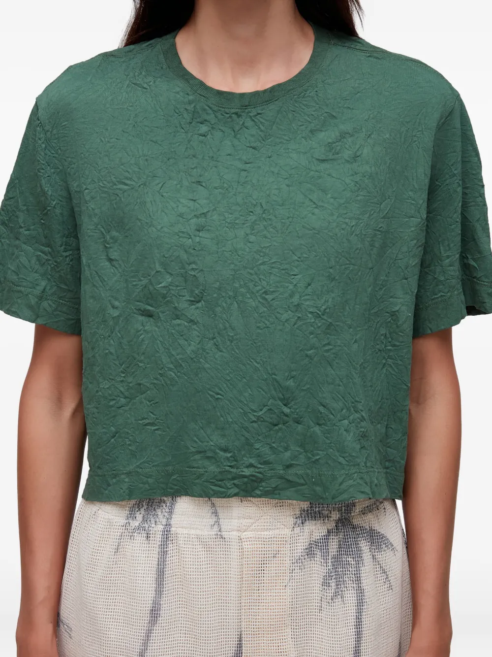 Osklen Wrinkle-effect Cropped T-shirt In Multi