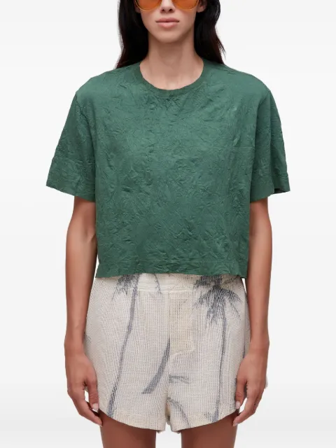 Osklen wrinkle-effect cropped T-shirt 