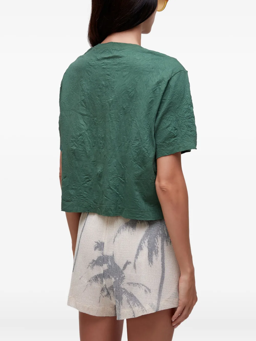 Osklen Wrinkle-effect Cropped T-shirt In Multi