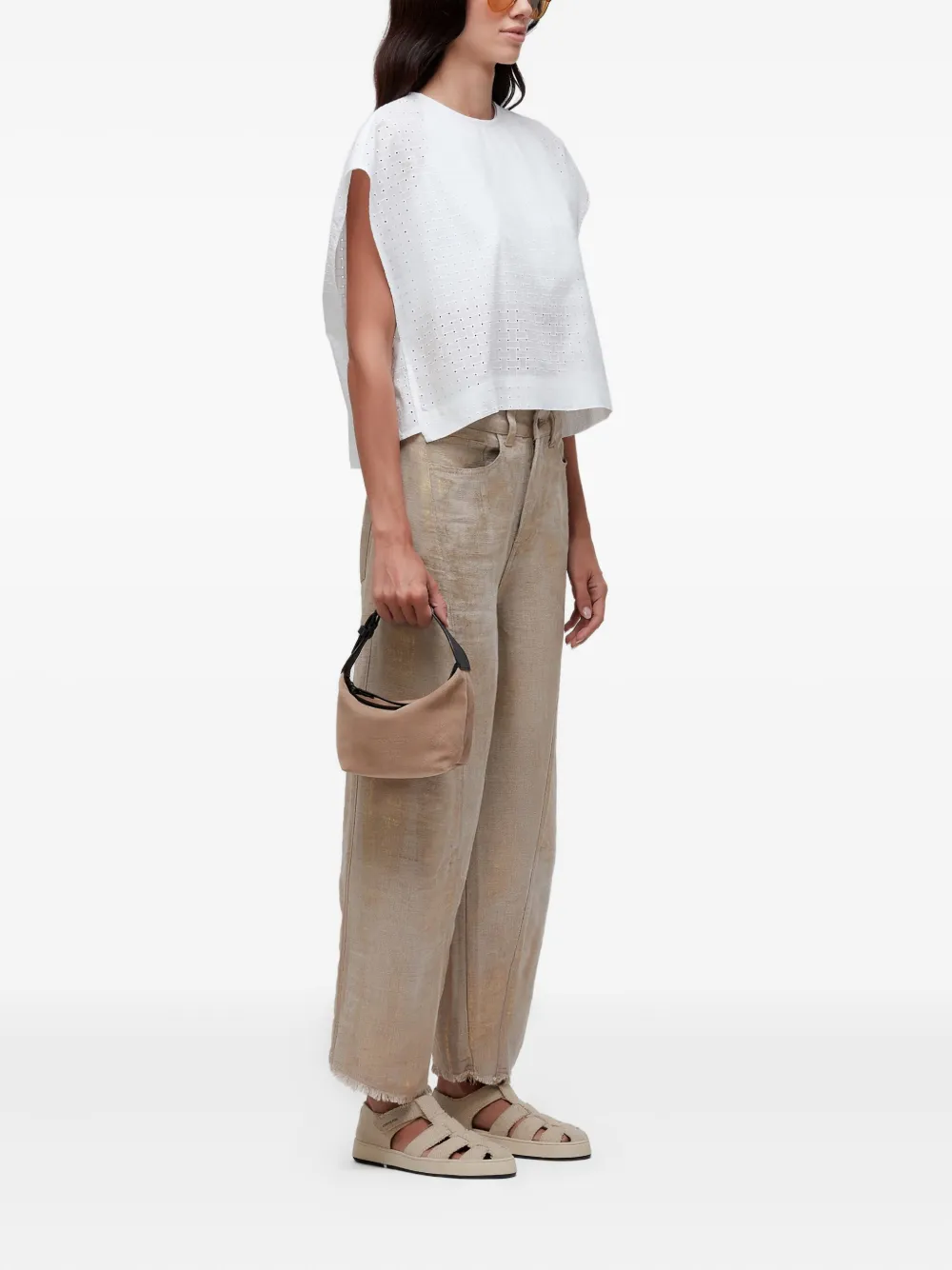 Osklen Eyelet-embroidered Top In White