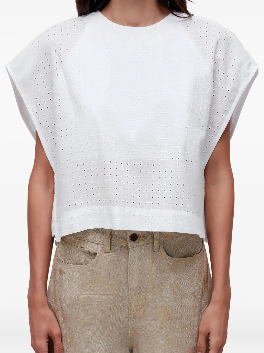 Osklen Eyelet-embroidered Top In White