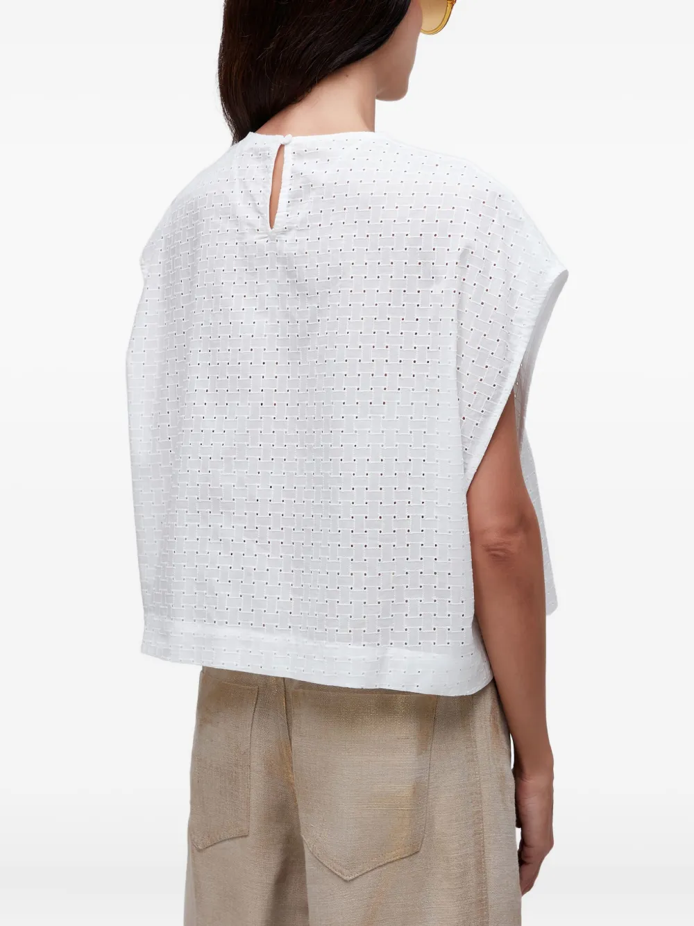 Osklen Eyelet-embroidered Top In White