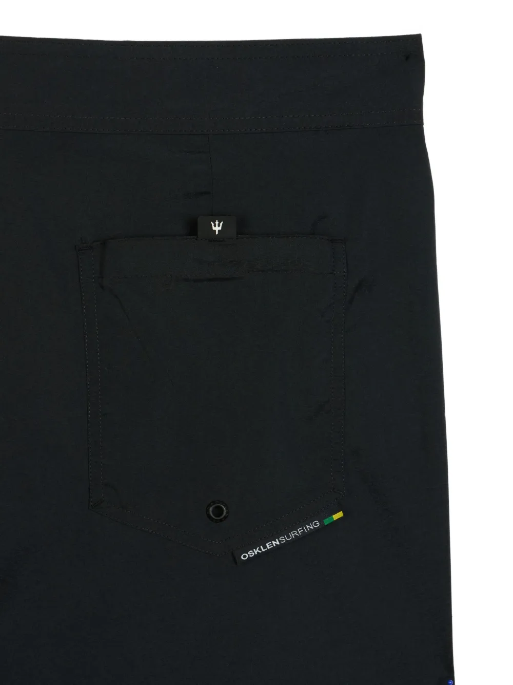 Osklen Aquaone Flex Triangle Stripe-detail Swim Shorts In Green