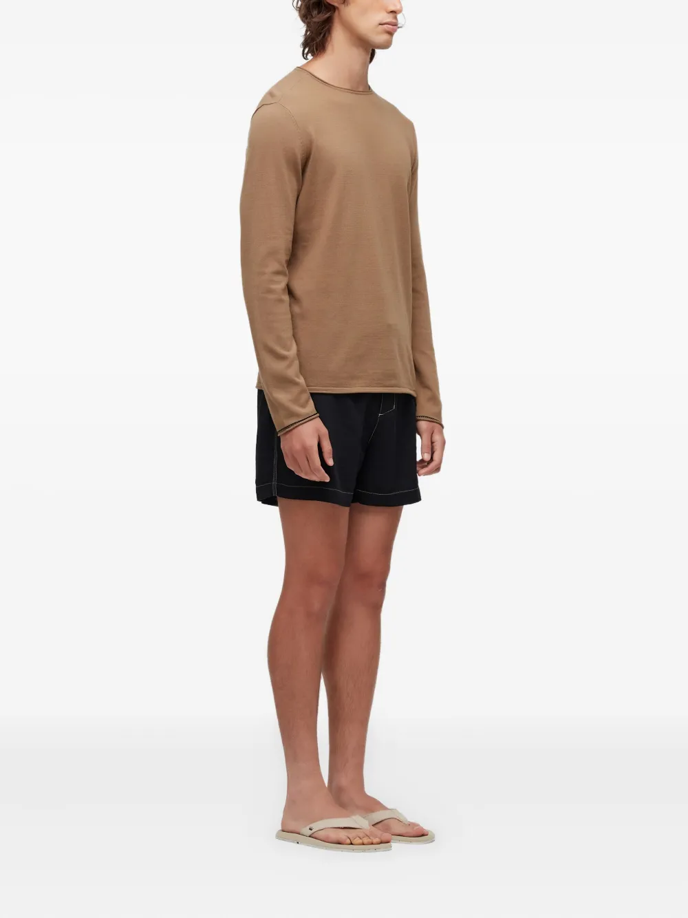 Osklen welt-pocket linen shorts | Tailored Shorts | Image 2