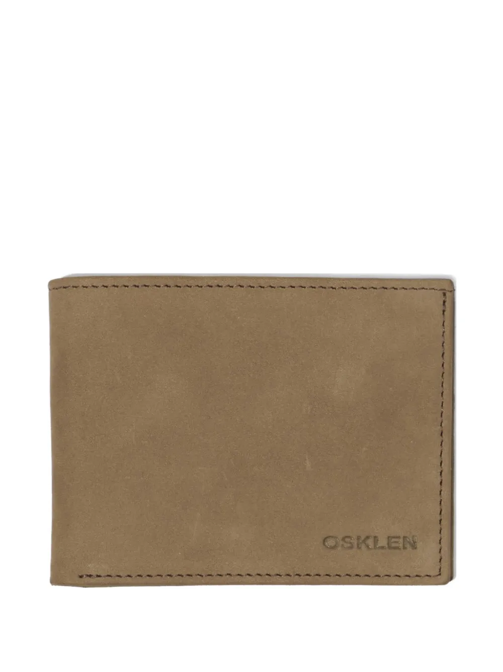 Osklen portefeuille en daim à logo embossé | marron | Image 1