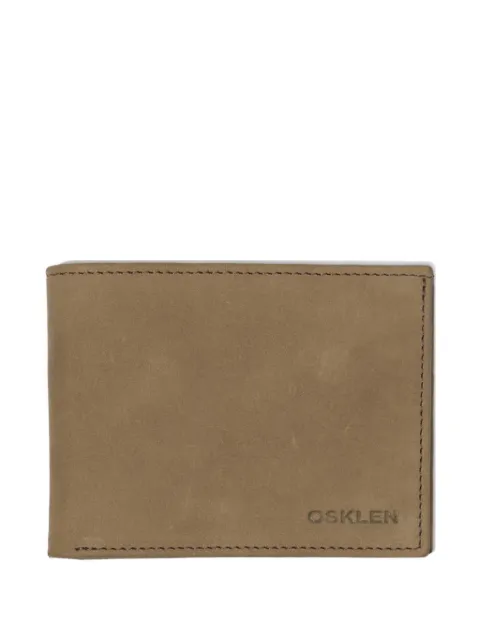 Osklen debossed-logo suede wallet
