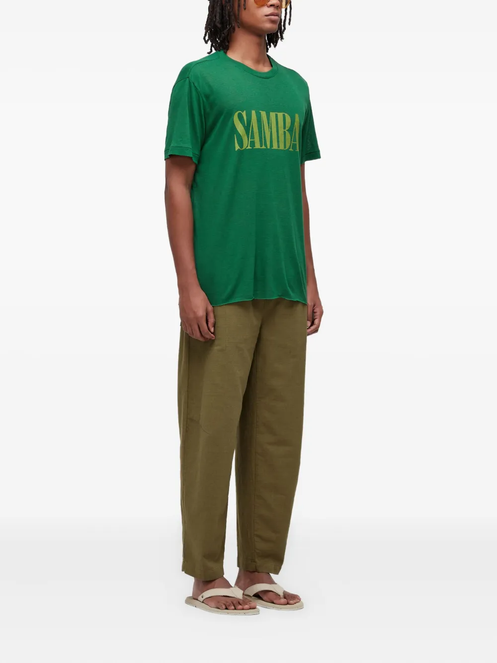 Osklen Broek met trekkoord - Groen